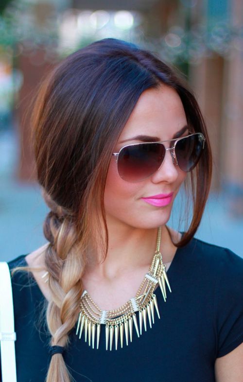 Ombre Side Braid