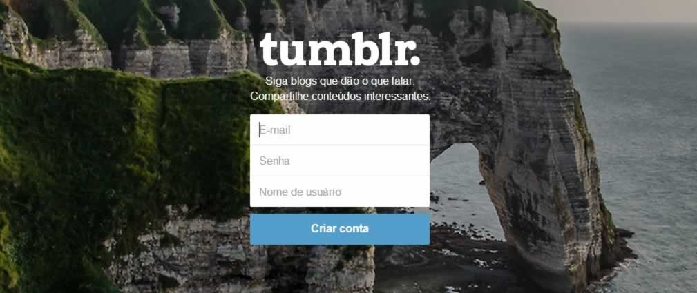 Como criar uma conta no Tumblr 