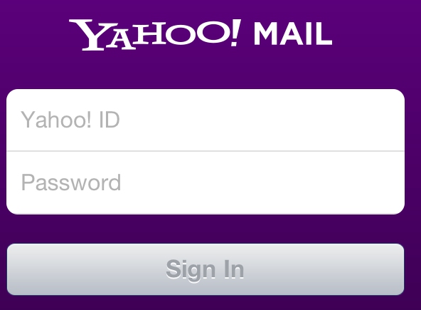 Log into yahoo mail account