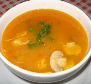 sopa de mandioca light