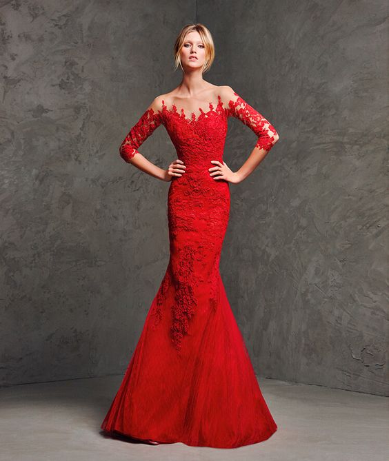 vestidos-de-renda-longo-vermelho-lindo