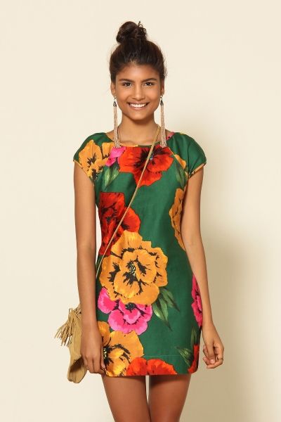 vestidos primavera 2017 com flores