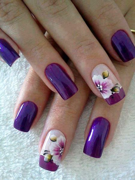 fotos de unhas decoradas com flores