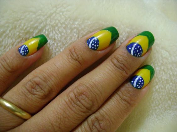 Unhas decoradas copa do mundo 2018