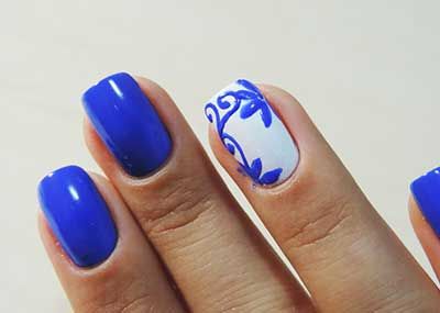 unhas decoradas azul 2018