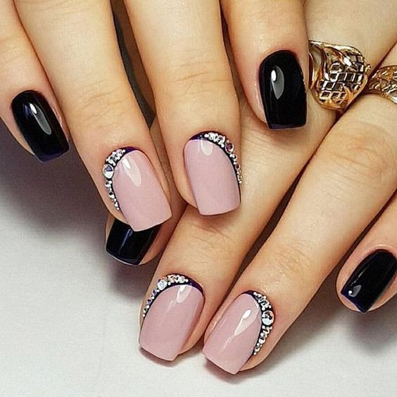 unhas decoradas pretas tendências 2018