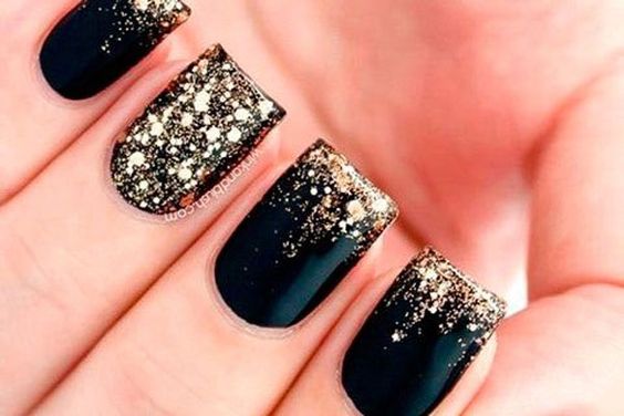 unhas decoradas pretas - passo a passo